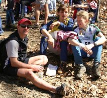 A family of goat runners gets together after the race.